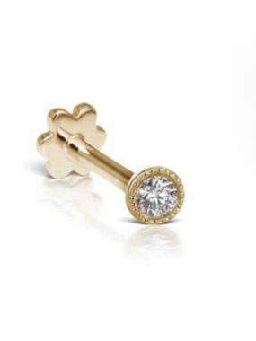 Maria Tash Scalloped Set Diamond Threaded Stud Earring